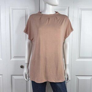 FRANSA women's short-sleeved pink sweater XL